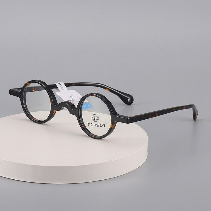 Cubojue Unisex Full Rim Small Round Acetate Hyperopic Reading Glasses Hlswd Reading Glasses Cubojue 0 tortoise