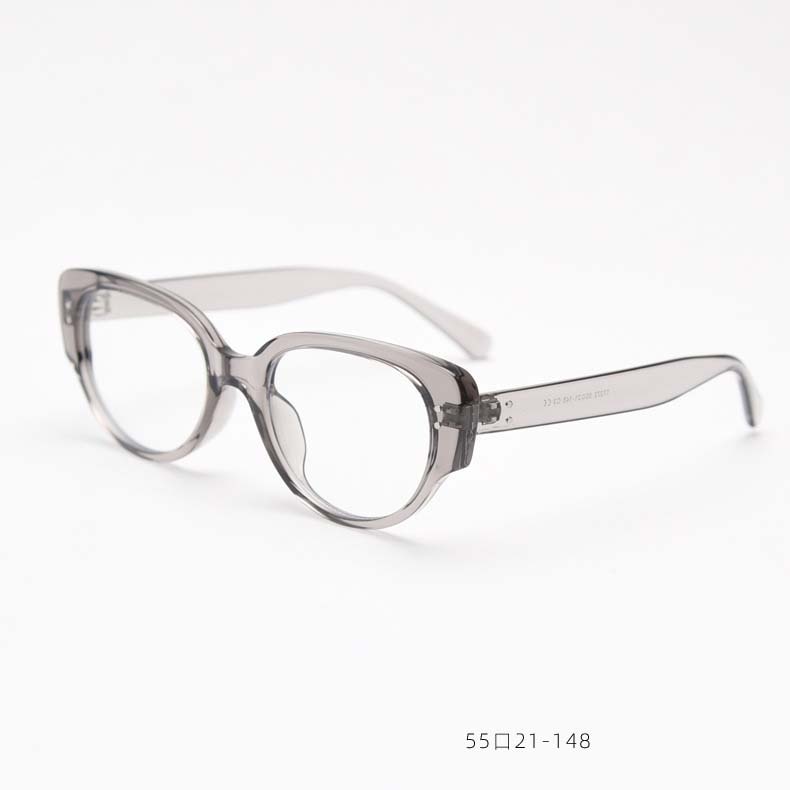 CCspace Unisex Full Rim Square Cat Eye Tr 90 Titanium Eyeglasses 54967 Full Rim CCspace Gray China