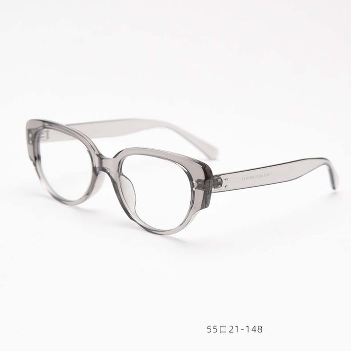 CCspace Unisex Full Rim Square Cat Eye Tr 90 Titanium Eyeglasses 54967 Full Rim CCspace Gray China