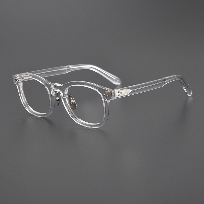 Gatenac Unisex Full Rim Square Acetate Eyeglasses Gxyj1006 Full Rim Gatenac Transparent