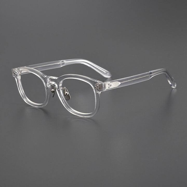 Gatenac Unisex Full Rim Square Acetate Eyeglasses Gxyj1006 Full Rim Gatenac Transparent