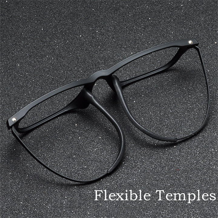 Yimaruili Unisex Full Rim Small Square Tr 90 Rubber Titanium Eyeglasses 9839XP Full Rim Yimaruili Eyeglasses