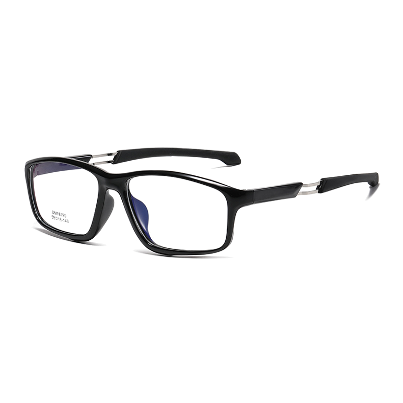 Ralferty Unisex Full Rim Rectangle Tr 90 Acetate Sport Eyeglasses B18190 Full Rim Ralferty Black China 