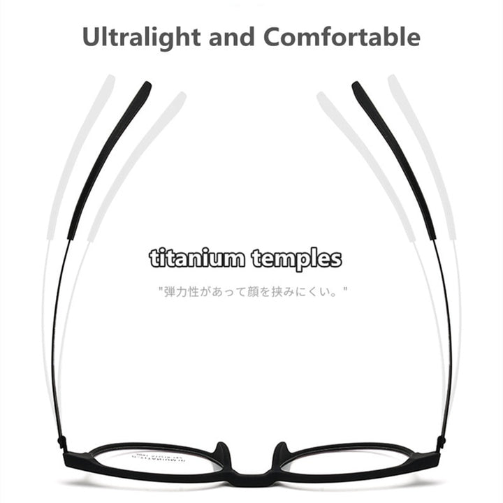Handoer Unisex Full Rim Square Tr 90 Titanium Hyperopic Photochromic Reading Glasses 23091 0 To +150 Reading Glasses Handoer