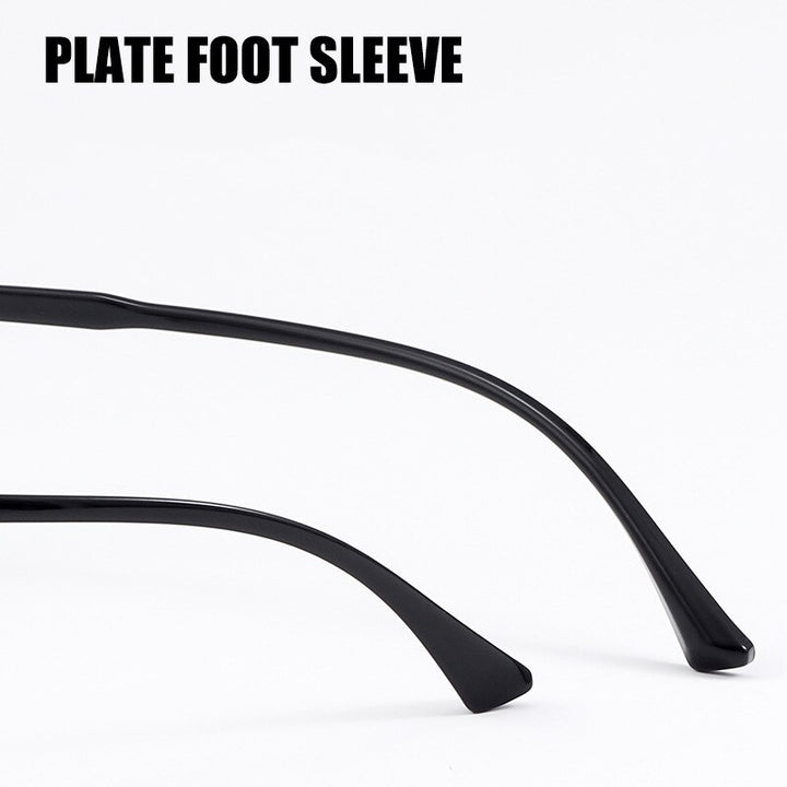 Yimaruili Men's Full Rim Square Acetate Alloy 8538YF Full Rim Yimaruili Eyeglasses