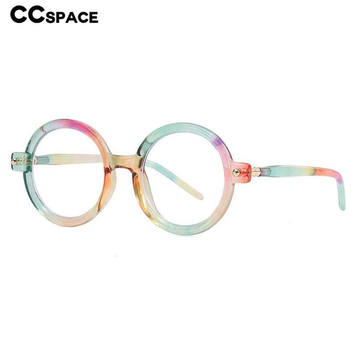 CCspace Unisex Full Rim Round Acetate Frame Eyeglasses 54567 Full Rim CCspace