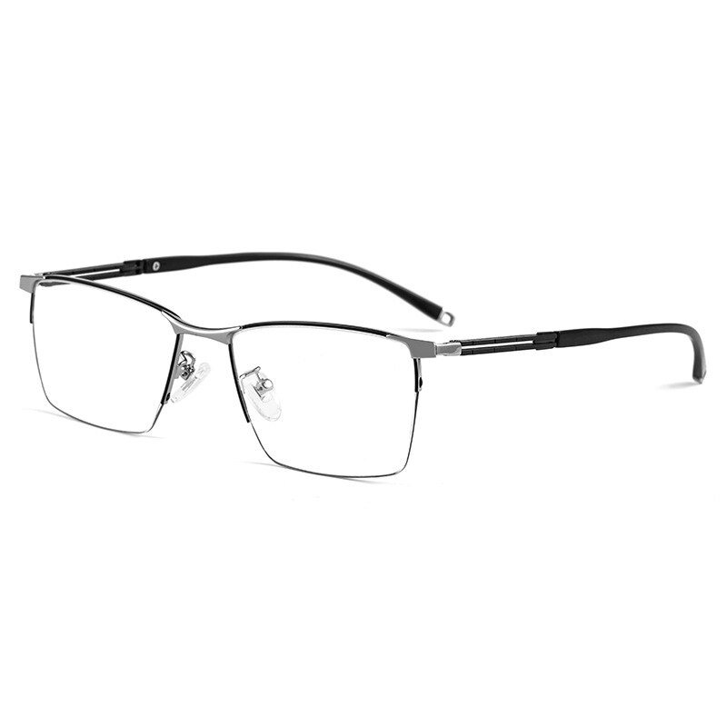 Hotochki Men's Full Rim Square Tr 90 Titanium Frame Eyeglasses T8602t Full Rim Hotochki