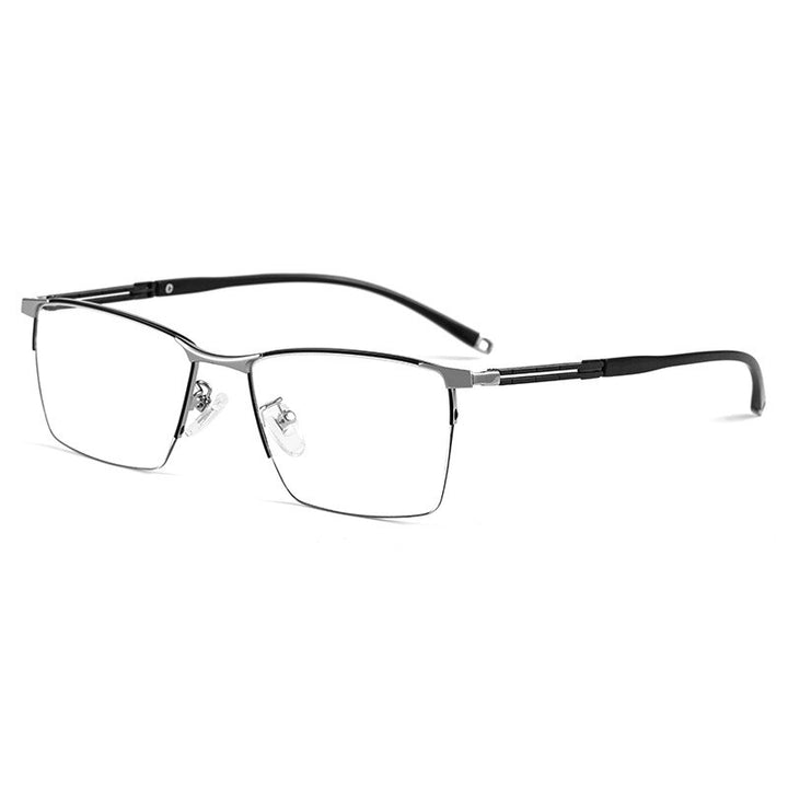 Hotochki Men's Full Rim Square Tr 90 Titanium Frame Eyeglasses T8602t Full Rim Hotochki