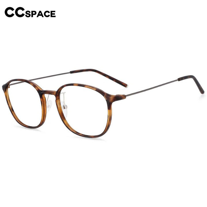 CCspace Unisex Full Rim Square Tr 90 Titanium Frame Eyeglasses 54315 Full Rim CCspace