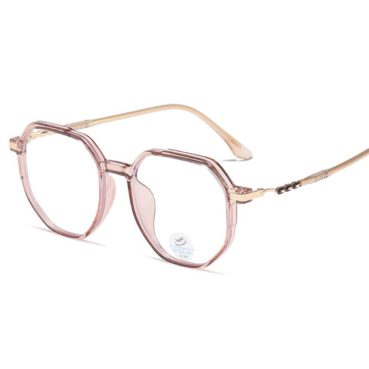 Reven Jate Unisex Full Rim Polygon Oval Tr 90 Eyeglasses 81240 Full Rim Reven Jate
