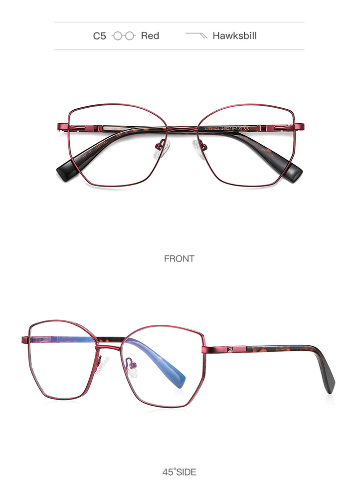 Gmei Unisex Full Rim Alloy Square Polygonal Frame Eyeglasses 3011 Full Rim Gmei Optical   