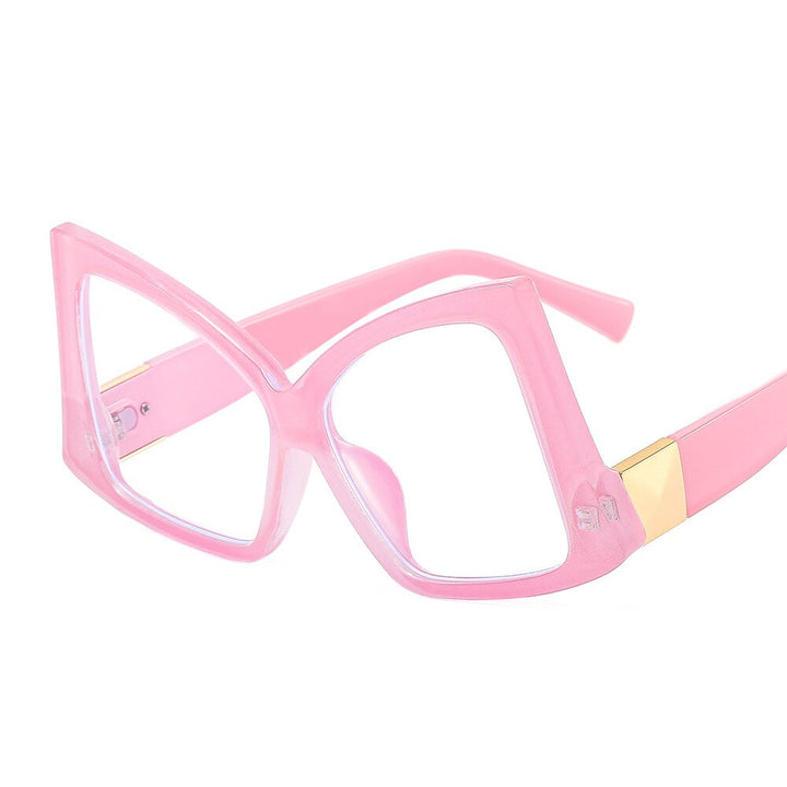CCspace Women's Full Rim Oversized Square Cat Eye Acetate Eyeglasses 55385 Full Rim CCspace China C8Pink