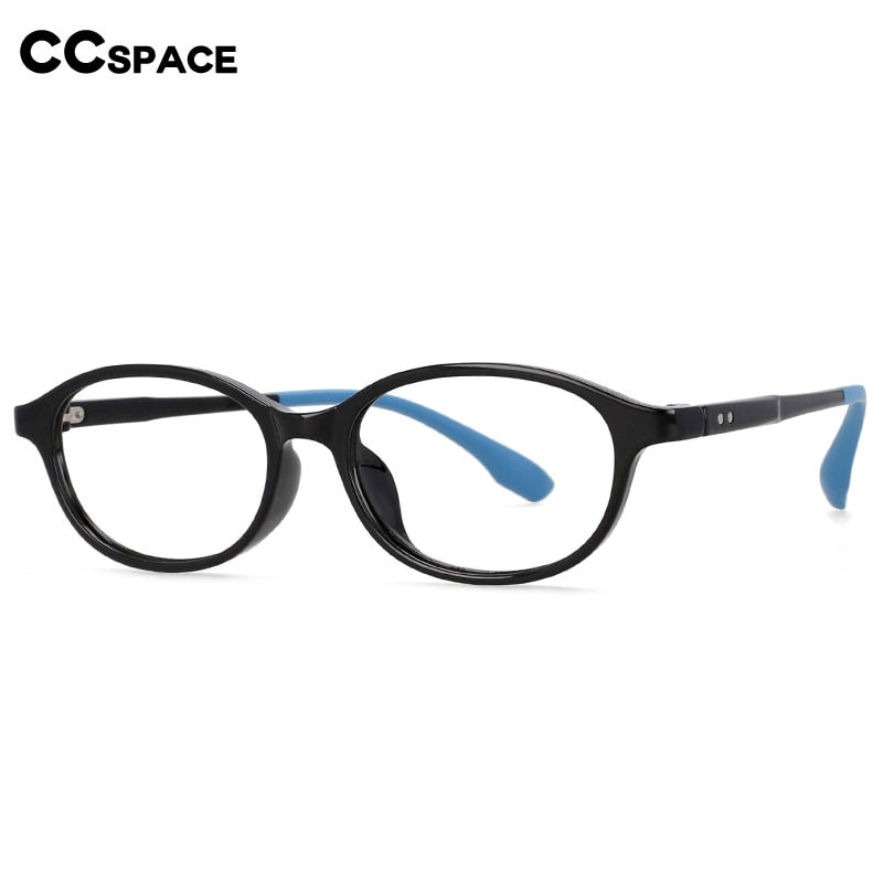 CCspace Unisex Youth Size Full Rim Oval Tr 90 Titanium Frame Eyeglasses 54466 Full Rim CCspace