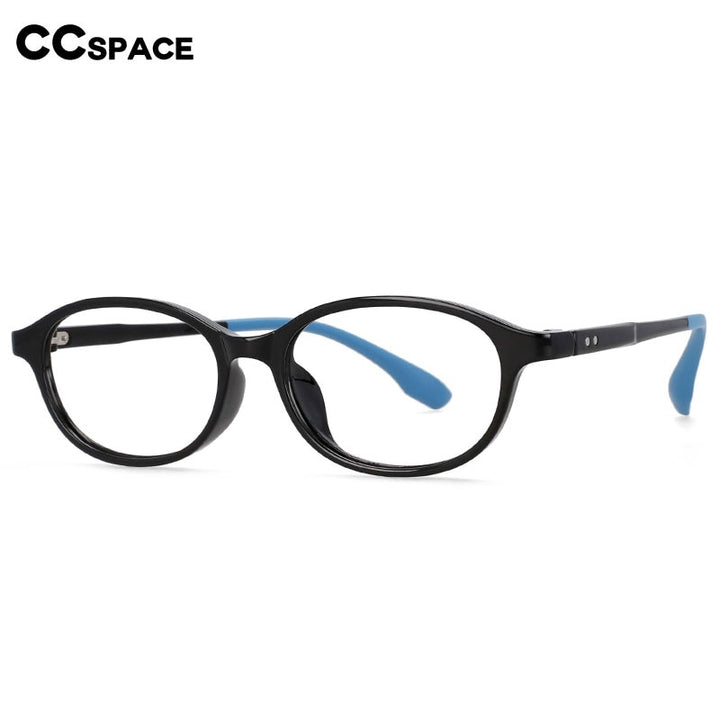 CCspace Unisex Youth Size Full Rim Oval Tr 90 Titanium Frame Eyeglasses 54466 Full Rim CCspace