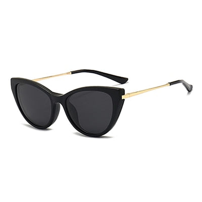 Ralferty Women's Full Rim Oval Cat Eye Acetate Eyeglasses With Clip On Sunglasses 2353 With Clip Ons Ralferty Black As picture