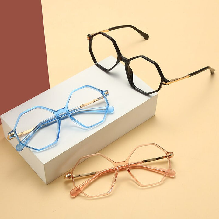 Zirosat Children's Unisex Full Rim Polygon Round Tr 90 Alloy Eyeglasses 20202 Full Rim Zirosat