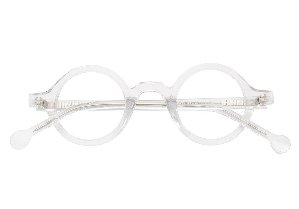Cubojue Unisex Full Rim Small Round 38mm Acetate Hyperopic Reading Glasses A916 Reading Glasses Cubojue