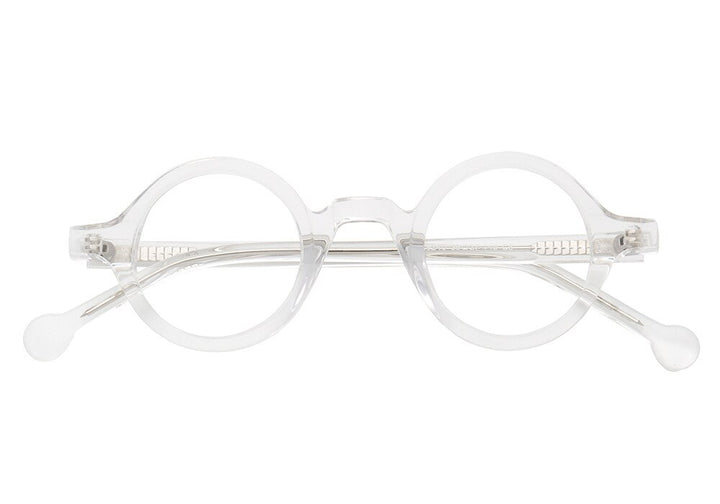 Cubojue Unisex Full Rim Small Round 38mm Acetate Hyperopic Reading Glasses A916 Reading Glasses Cubojue