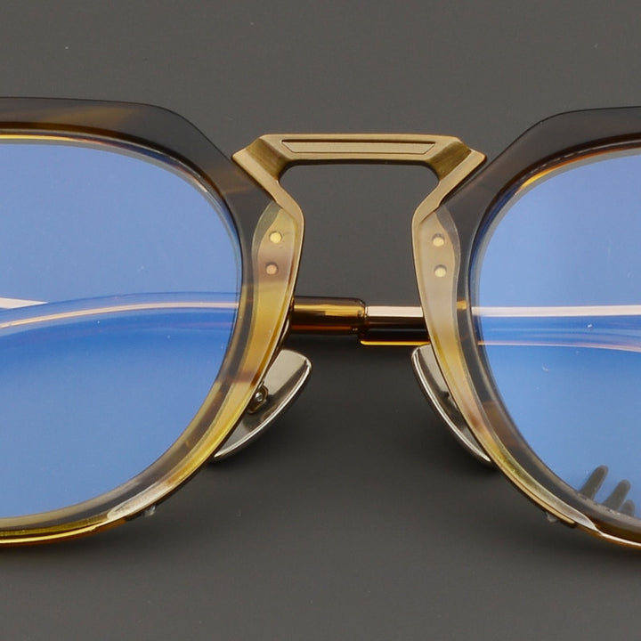 Muzz Unisex Full Rim Square Acetate Titanium Eyeglasses Dl413 Full Rim Muzz