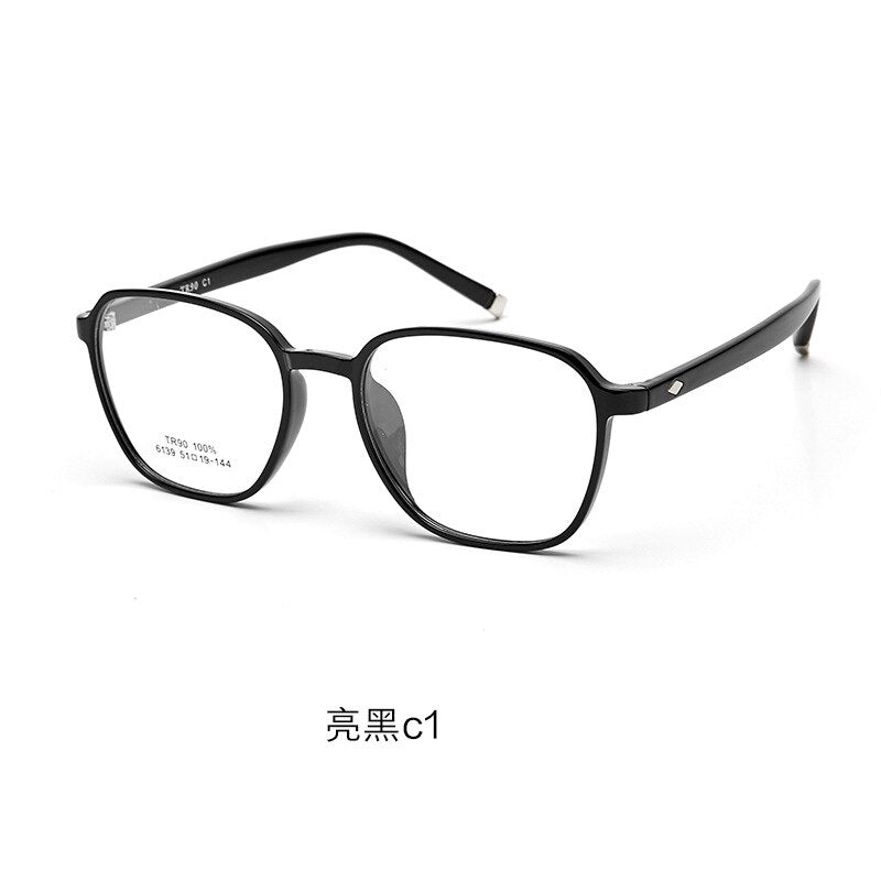 Kansept Women's Full Rim Square Tr 90 Titanium Eyeglasses 6139 Full Rim Kansept C1  