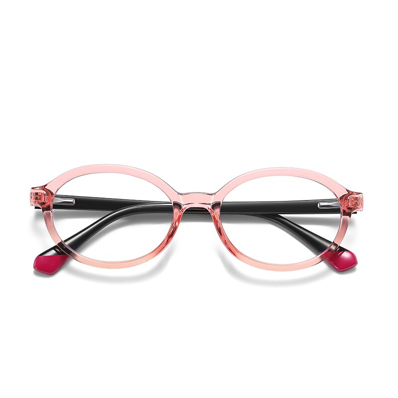Zirosat Children's Unisex Full Rim Round Square Tr 90 + Cp Eyeglasses 20205 Full Rim Zirosat C5