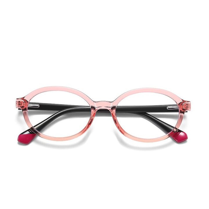 Zirosat Children's Unisex Full Rim Round Square Tr 90 + Cp Eyeglasses 20205 Full Rim Zirosat C5