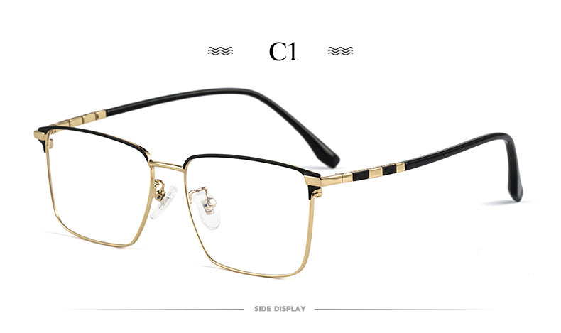 Hotochki Men's Full Rim Square Tr 90 Titanium Frame Eyeglasses T8631t Full Rim Hotochki