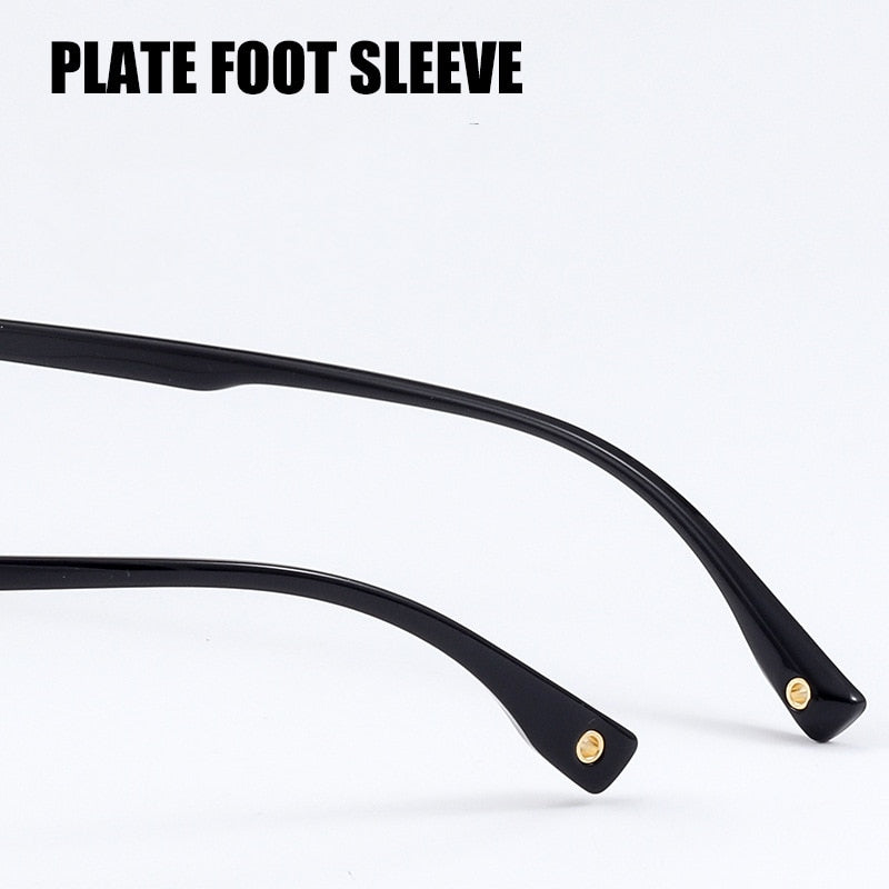 Yimaruili Men's Full Rim Square Alloy Acetate Frame Eyeglasses 8535YF Full Rim Yimaruili Eyeglasses