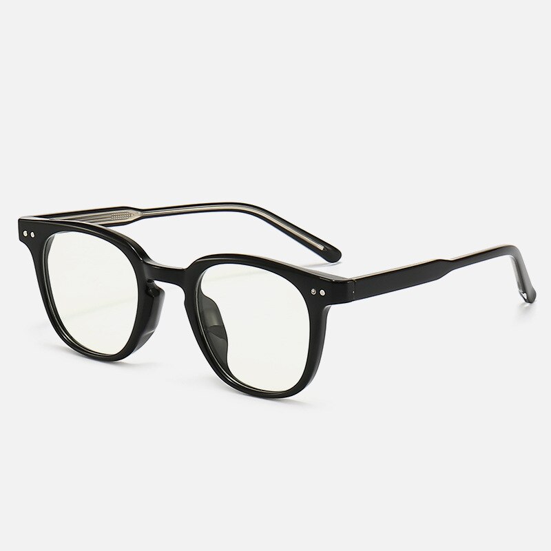 CCspace Unisex Full Rim Square Tr 90 Titanium Eyeglasses 55917 Full Rim CCspace Black China