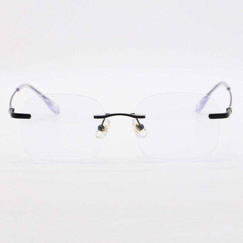 Bclear Unisex Rimless Square Titanium Frame Eyeglasses Myw01 Rimless Bclear
