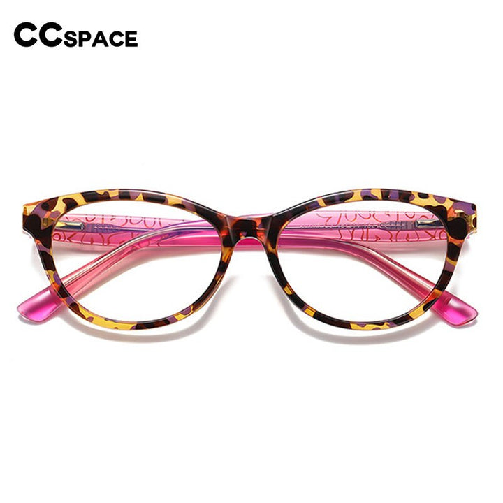 CCspace Children's Unisex Full Rim Tr 90 Cat Eye Frame Eyeglasses 54573 Full Rim CCspace