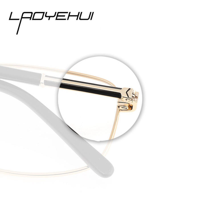 Laoyehui Men's Eyeglasses Square Alloy Reading Glasses 1801 Reading Glasses Laoyehui