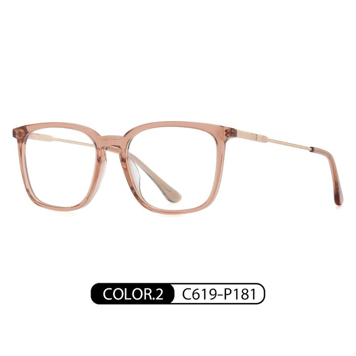 Zirosat Unisex Full Rim Square Acetate Eyeglasses Bj9203 Full Rim Zirosat C2
