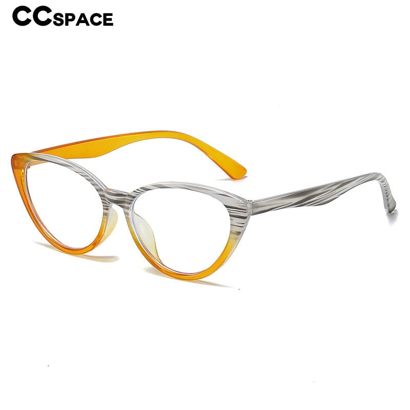 CCspace Unisex Full Rim Cat Eye Tr 90 Eyeglasses 55674 Full Rim CCspace