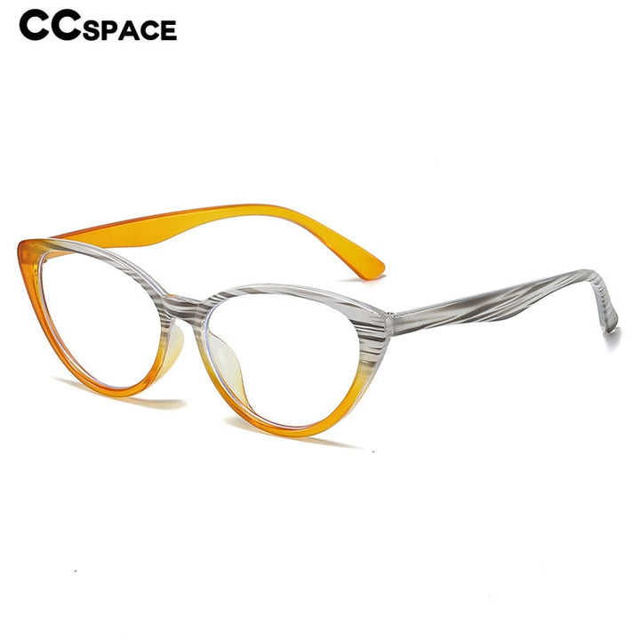 CCspace Unisex Full Rim Cat Eye Tr 90 Eyeglasses 55674 Full Rim CCspace