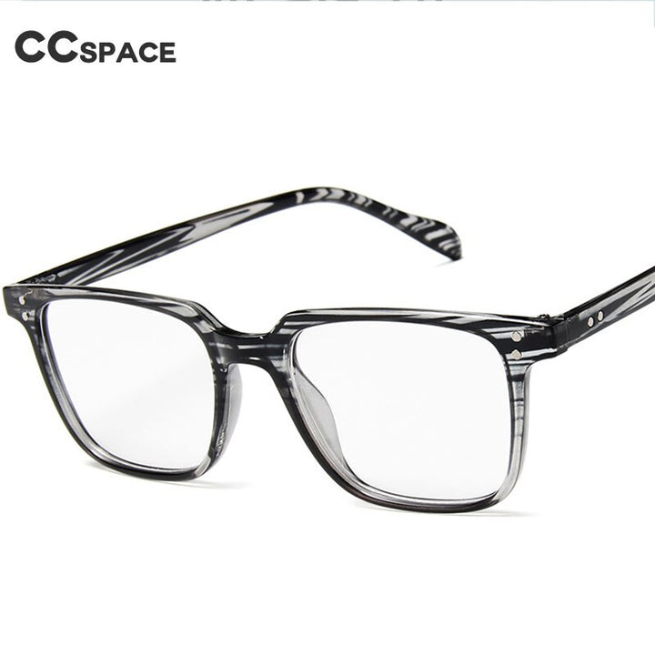 CCspace Unisex Full Rim Square Acetate Eyeglasses 55436 Full Rim CCspace