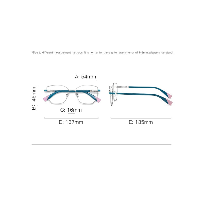 Gmei Unisex Full Rim Alloy Square Polygonal Frame Eyeglasses 3011 Full Rim Gmei Optical