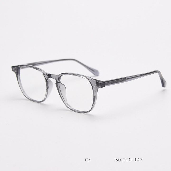 CCspace Unisex Full Rim Square Cat Eye Tr 90 Titanium Eyeglasses 55694 Full Rim CCspace Gray China