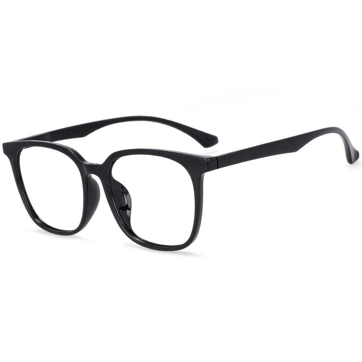 CCspace Unisex Full Rim Round Square Resin Frame Eyeglasses 54337 Full Rim CCspace Black China