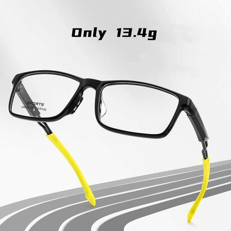 Yimaruili Unisex Full Rim Square Ultem Silicone Sports Eyeglasses 6202g Full Rim Yimaruili Eyeglasses