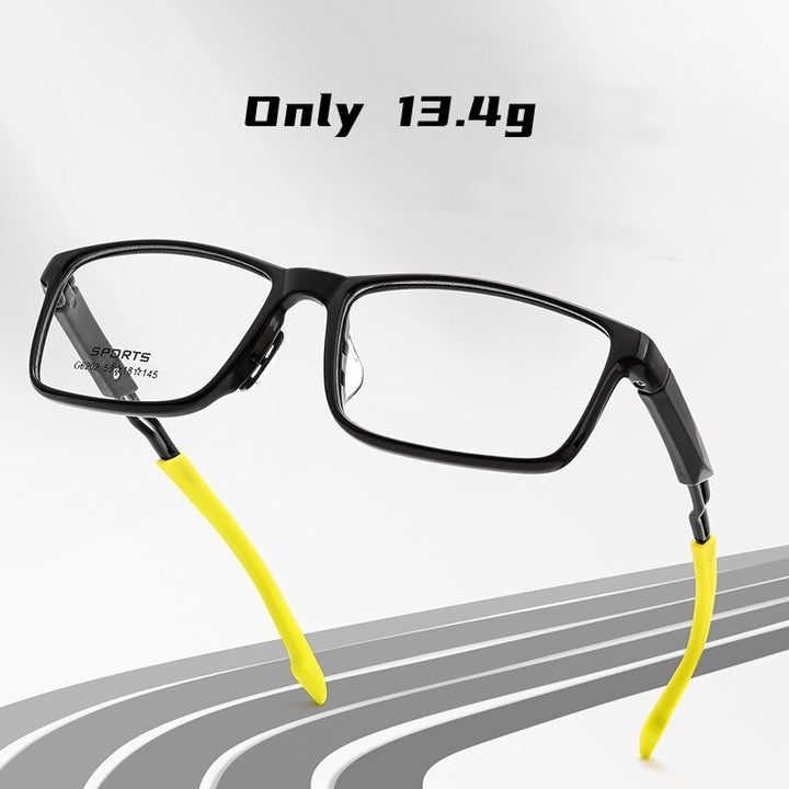 Yimaruili Unisex Full Rim Square Ultem Silicone Sports Eyeglasses 6202g Full Rim Yimaruili Eyeglasses