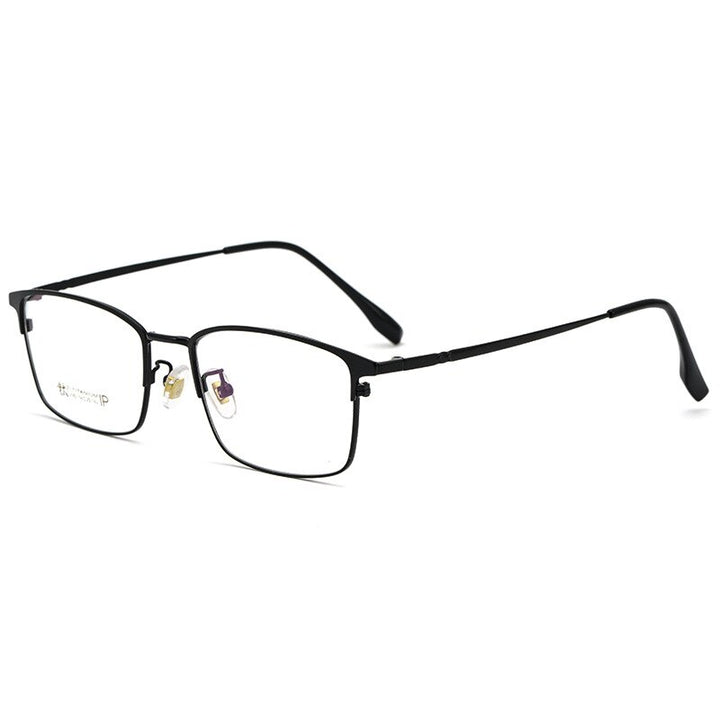 Hotochki Men's Full Rim Square Alloy Eyeglasses 2082H Full Rim Hotochki Black  