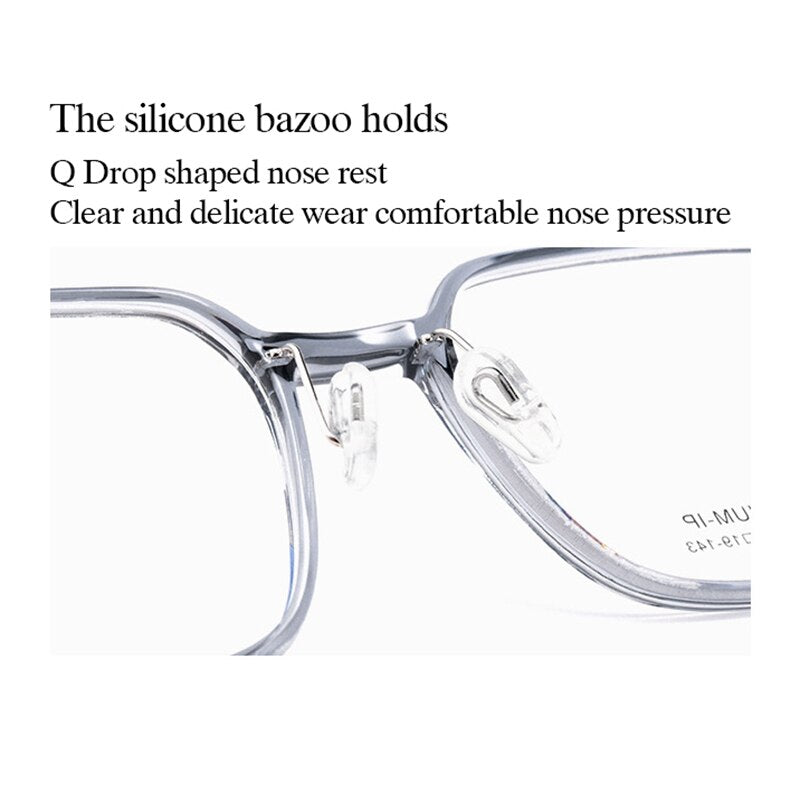 Hotony Unisex Full Rim Square Tr 90 Eyeglasses 5824m Full Rim Hotony