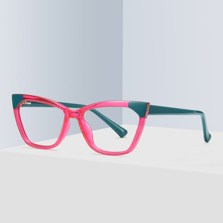Gmei Women's Full Rim TR 90 Titanium Cat Eye Frame Eyeglasses 2040 Full Rim Gmei Optical