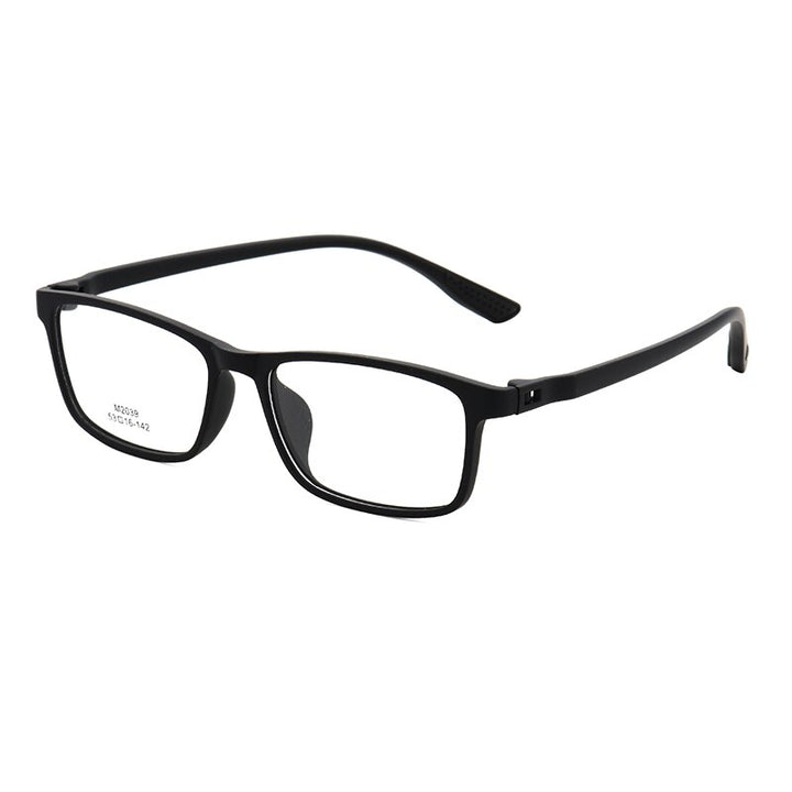 Zirosat Unisex Full Rim Square Ultem Frame Eyeglasses M2039 Full Rim Zirosat black