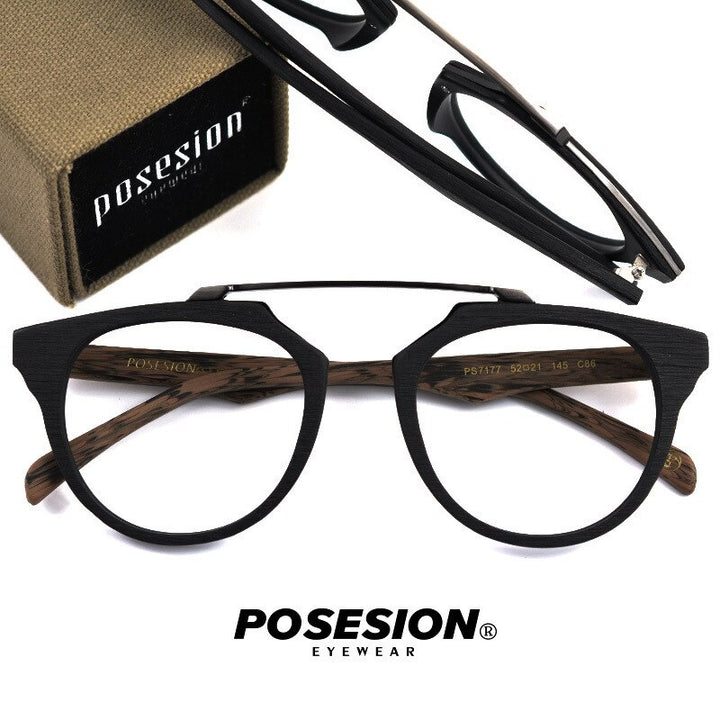 Hdcrafter Unisex Full Rim Round Acetate Eyeglasses Ps7177 Full Rim Hdcrafter Eyeglasses
