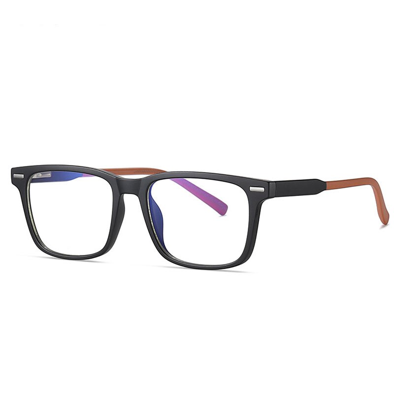 CCspace Unisex Full Rim Square Tr 90 Titanium Eyeglasses 55256 Full Rim CCspace