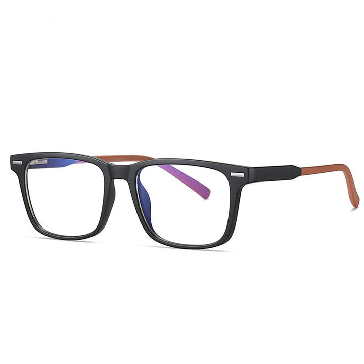 CCspace Unisex Full Rim Square Tr 90 Titanium Eyeglasses 55256 Full Rim CCspace