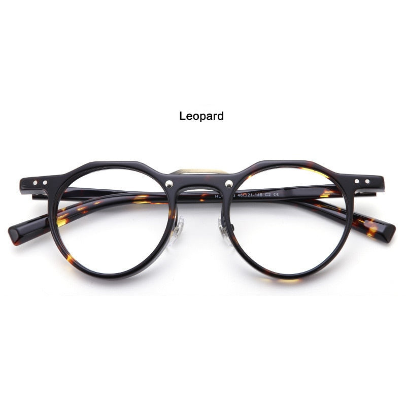 Muzz Unisex Full Rim Round Acetate Frame Double Bridge Eyeglasses 56008 Full Rim Muzz 3