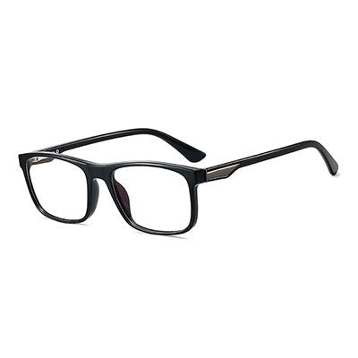 Ralferty Men's Full Rim Square Tr 90 Acetate Eyeglasses F95375 Full Rim Ralferty China C1 Shiny Black